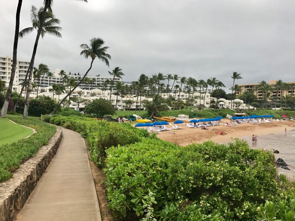Morning walks on Wailea Boardwalk